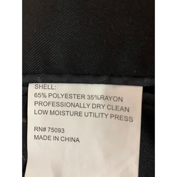 48R Lineage Mens Black Suit Coat Jacket Single Breasted - Picture 9 of 9